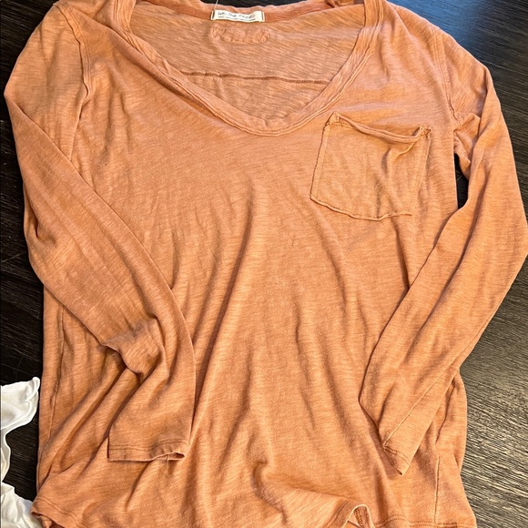 We The Free Light Coral Long Sleeve Tee and Intimately Free Bundle . - Picture 7 of 11